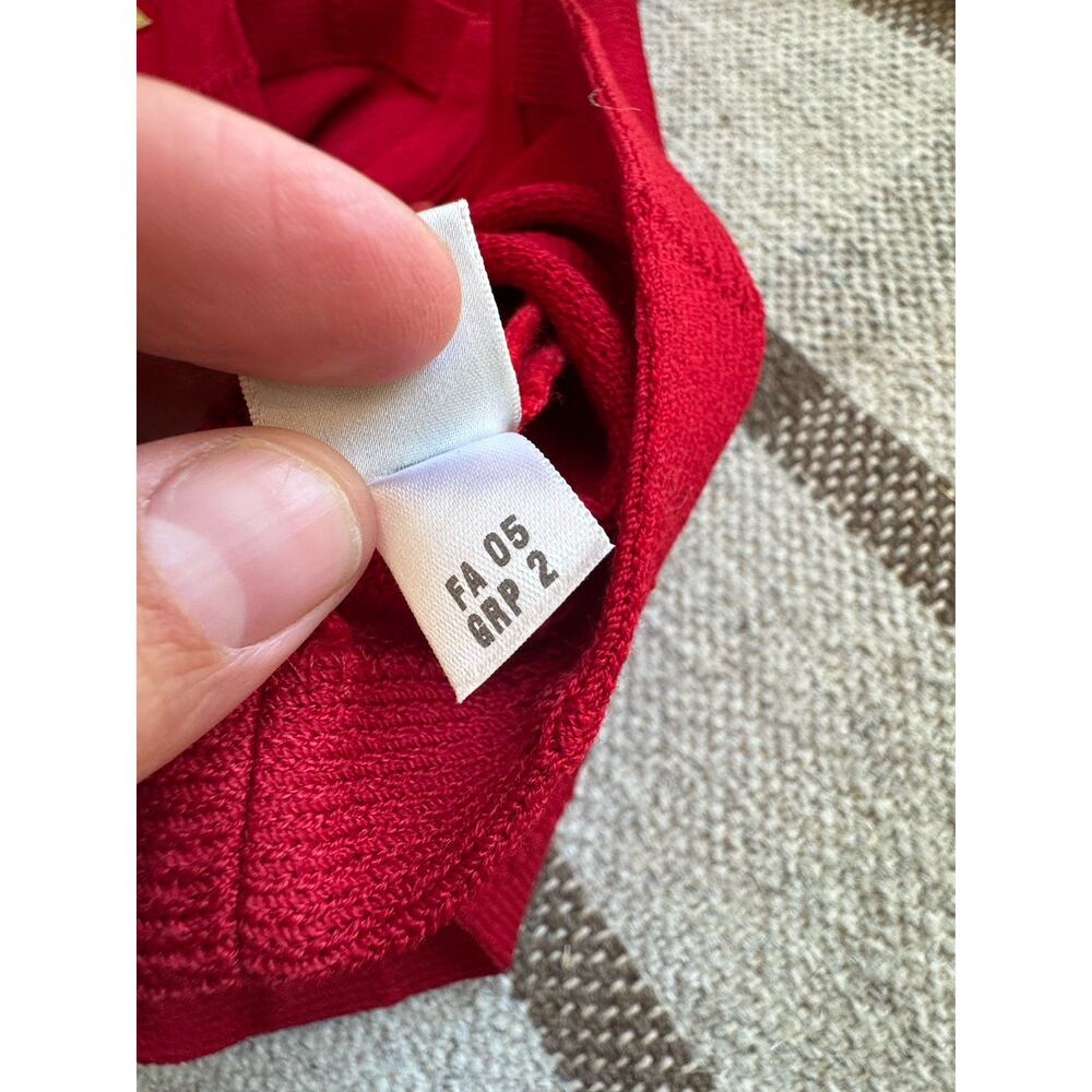 St John Marie Gray Red Jacket Bell Sleeve 10 Zip Large Crop Blazer Wool Vintage - Picture 8 of 10